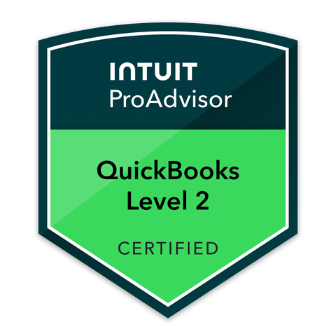 Intuit QuickBooks Bookkeeping Certification Level 2 badge